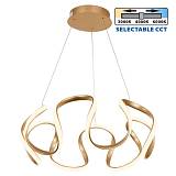 Φωτιστικό Κρεμαστό MEANDRA-P LED 54W CCT-Switch Χρυσό