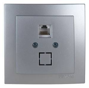 Πρίζα Δικτύου Cat5e (RJ45) Ασημί