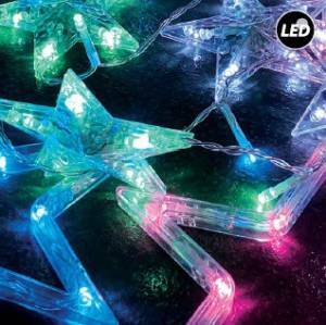 Βροχή LED με Αστέρια Πολύχρωμη και Controller