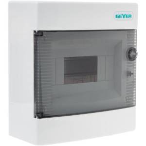 Πίνακας επίτοιxος Αίνος 1x8θ διάφανη πόρτα IP40