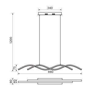 Φωτιστικό Κρεμαστό Loara LED 27W CCT-Switch Λευκό