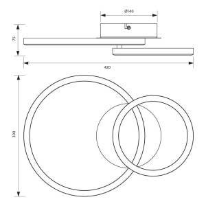 Φωτιστικό Οροφής ZION LED 18W 4000K Aluminum