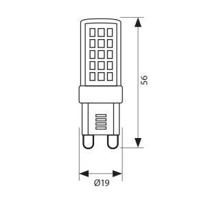 Λάμπα G9 FREA LED 4.8W 4000K
