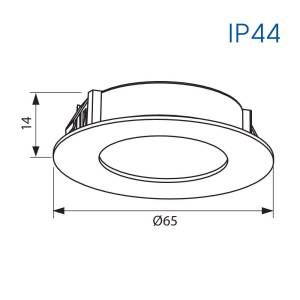 Σποτ Χωνευτό Επίπλου OLI LED 2W 4000K IP44 230V Λευκό