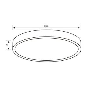 Φωτιστικό Οροφής Luka LED 35W CCT-Switch Χρυσό