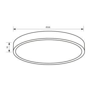 Φωτιστικό Οροφής Luka LED 45W CCT-Switch Χρυσό