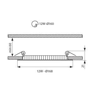 Φωτιστικό LED Panel ESTE 12W 4000K Λευκό