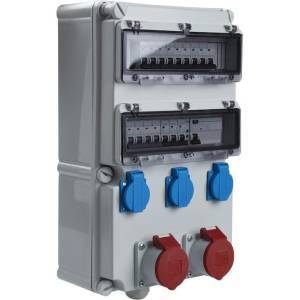 Πίνακας εργοταξιακός Compact τριφασικός 3 σούκο και 2x 5x16A
