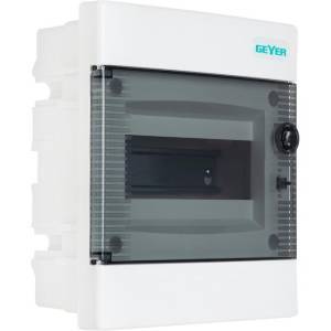 Πίνακας xωνευτός Άθως 1x8θ διάφανη πόρτα IP40