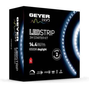 LED Strip KIT 14.4W 12V 6500K IP20 3m + driver