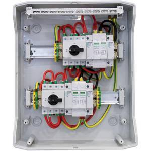 Πίνακας επίτοιχος πλαστικός IP65 με διακόπτη DC για 2 MPPT και 1 string ανά ΜΡΡΤ