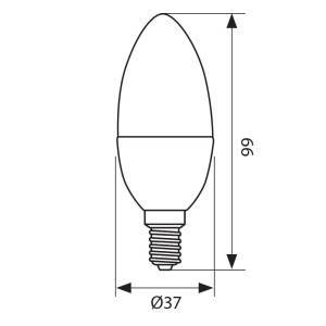 Λάμπα LED Κερί 8W E14 4000K 806Lm