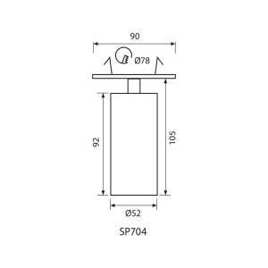 Σποτ-Προβολακι Χωνευτό SP704W LUX GU10 Λευκό
