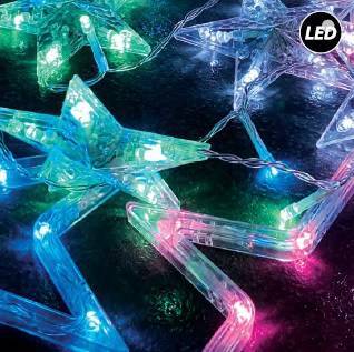 Βροχή LED με Αστέρια Πολύχρωμη και Controller