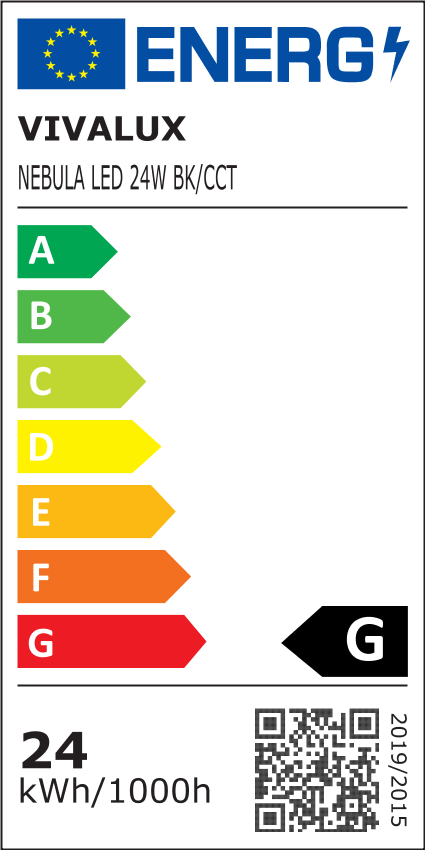 Φωτιστικό Οροφής Nebula LED 12W/18W/24W CCT Μαύρο