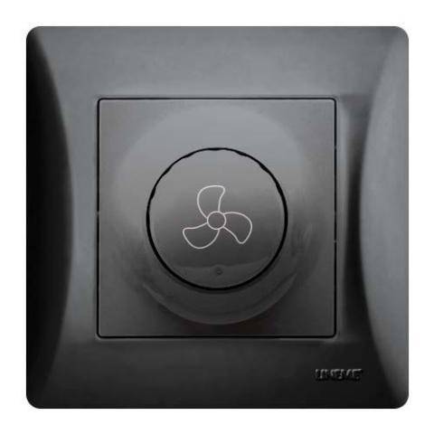 Διακόπτης Ταχυτήτων Ανεμιστήρα 500W Μαύρος