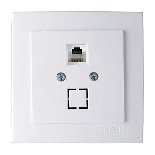 Πρίζα Δικτύου Cat5e (RJ45) Λευκή