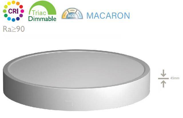 ΦΩΤΙΣΤΙΚΟ LED 24W ΣΤΡΟΓΓΥΛΟ 3CCT DIM ΓΚΡΙ ΜΠΕΤΟ Φ30 2880L