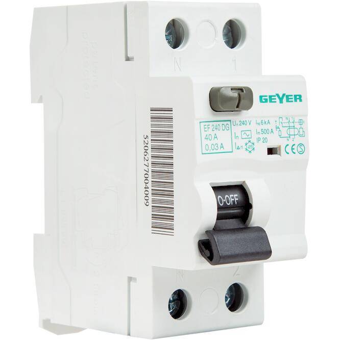 Ρελέ Διαρροής 1P+N 40A 30mA Τύπου AC 6kA
