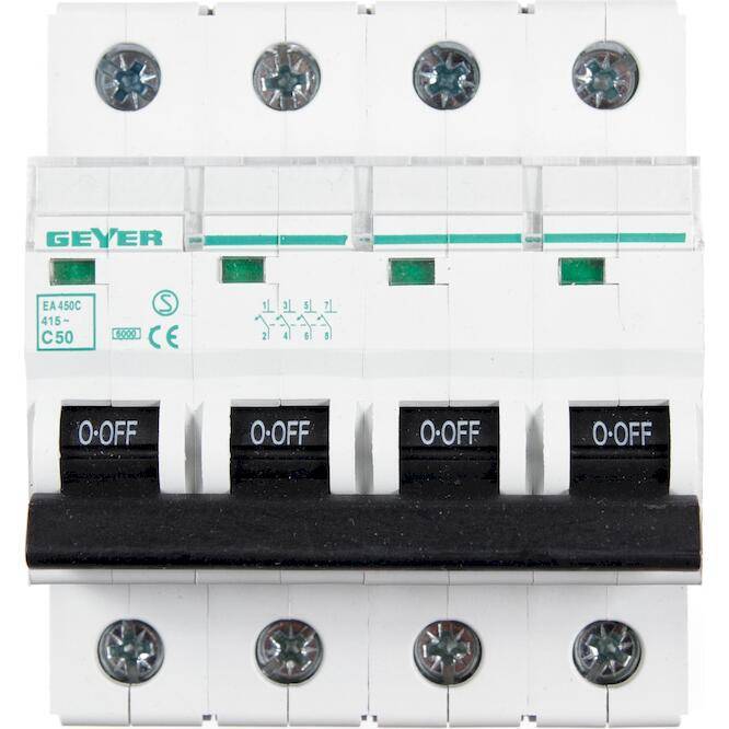 Αυτόματη Ασφάλεια 4P C50A 6kA