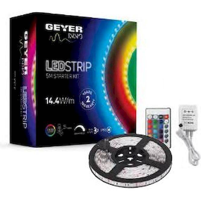 Set Ταινία LED 5m 72W RGB με Τροφοδοτικό και Controller IP65