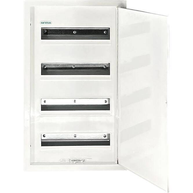 Πίνακας xωνευτός Άτλας 4x15θ αδιάφανη πόρτα IP30