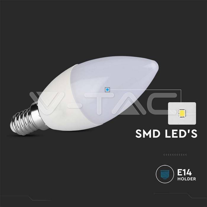 Λάμπα LED Κερί 4.5W E14 6500K