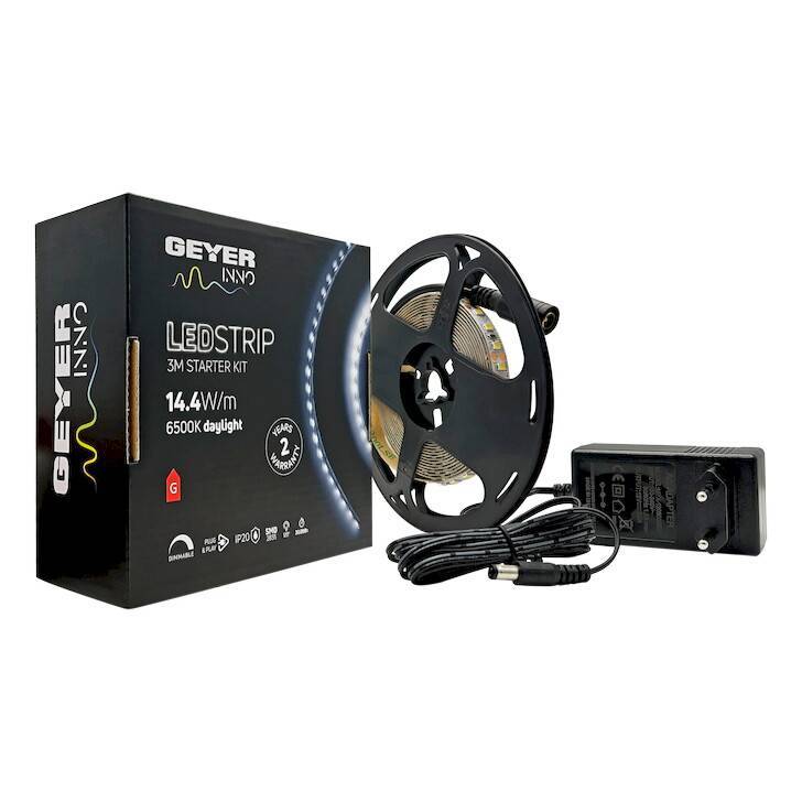 LED Strip KIT 14.4W 12V 6500K IP20 3m + driver