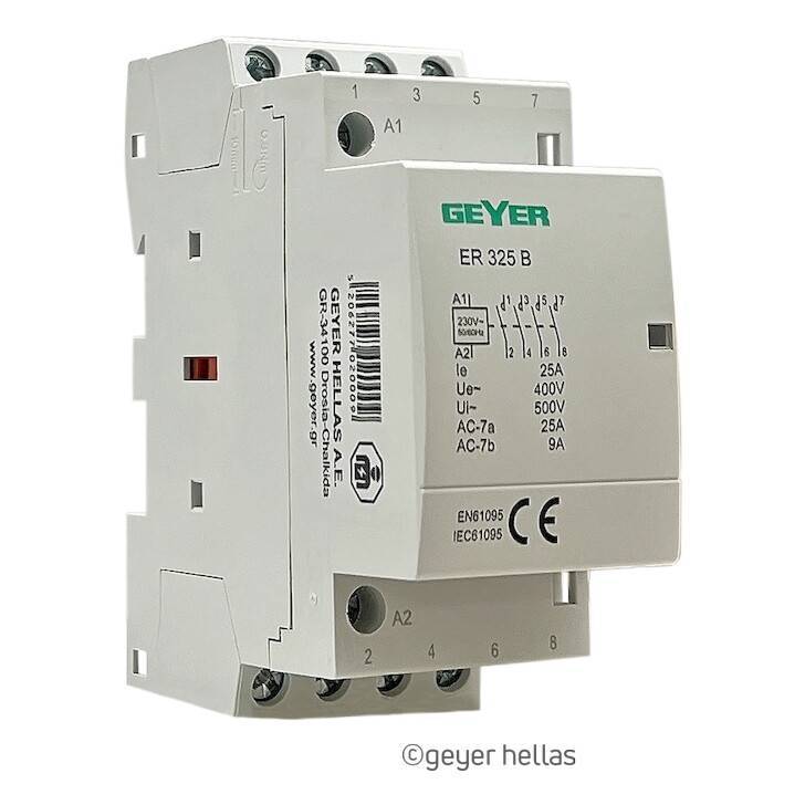 Ρελέ Ισχύος 3P 25Α 230V AC 4NO
