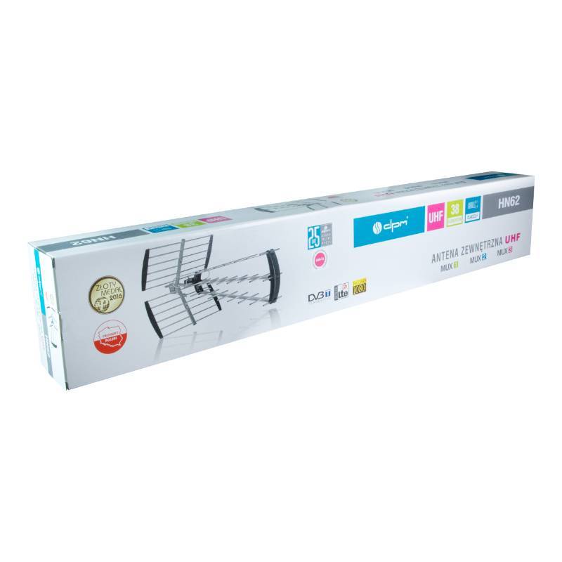 Εξωτερική Κεραία HN62 DVB-T2 20dB Τριπλή 38-Στοιχείων με Φίλτρο LTE