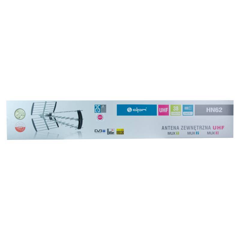 Εξωτερική Κεραία HN62 DVB-T2 20dB Τριπλή 38-Στοιχείων με Φίλτρο LTE