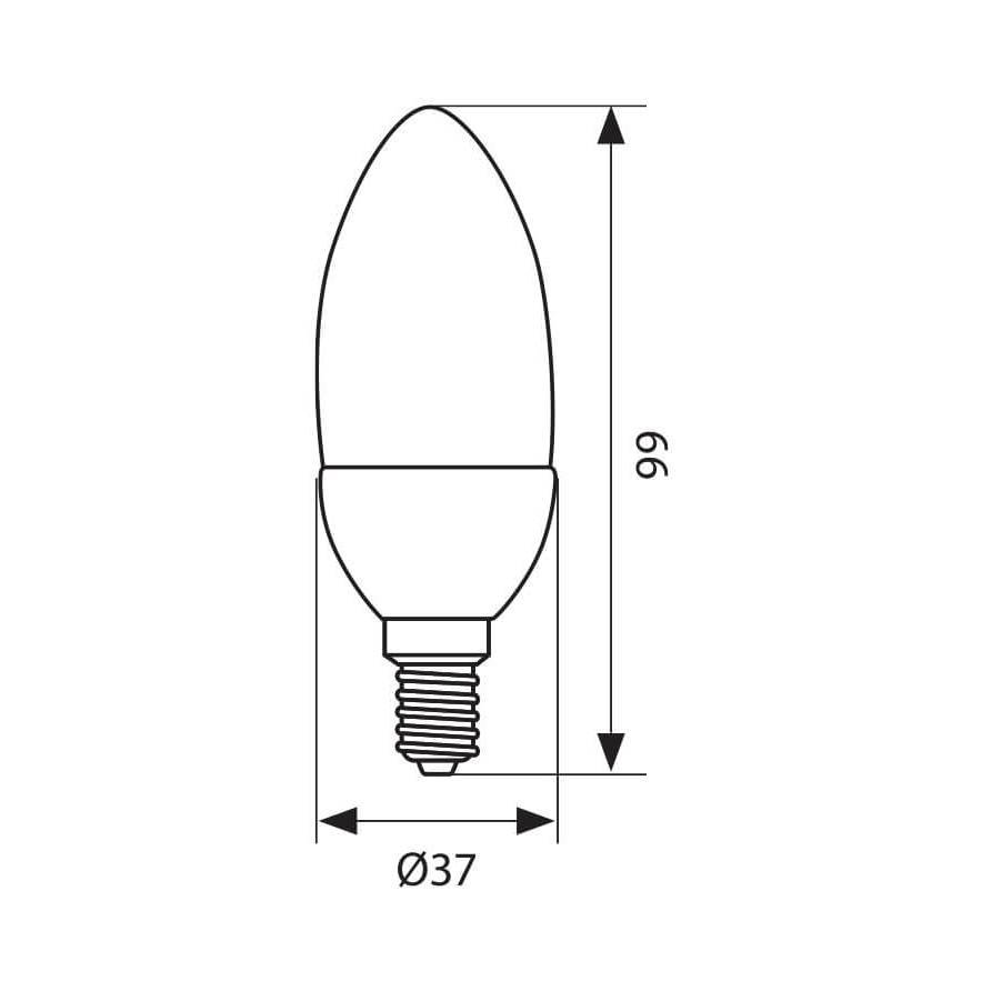 Λάμπα LED Κερί 3,5W E14 4000K 220Lm
