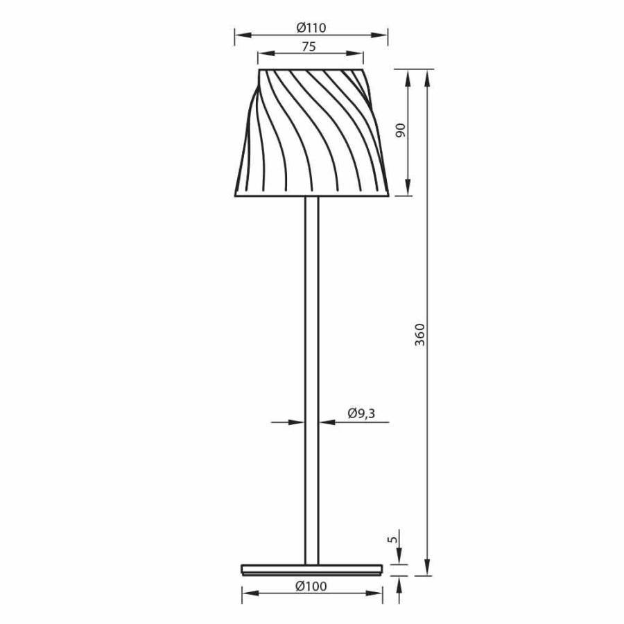 Επαναφορτιζόμενο Φωτιστικό Estella LED Πράσινο 3W 4000K Dimmable IP54