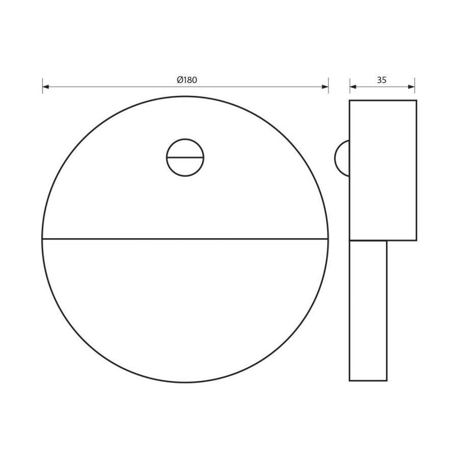 Φωτιστικό Επίτοιχο AURA LED 10W SR14