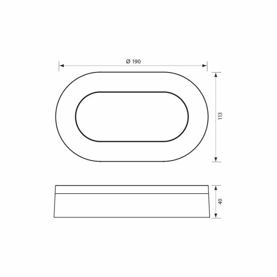 Φωτιστικό LED DOLCE/O Μαύρο 11W 4000K IP65