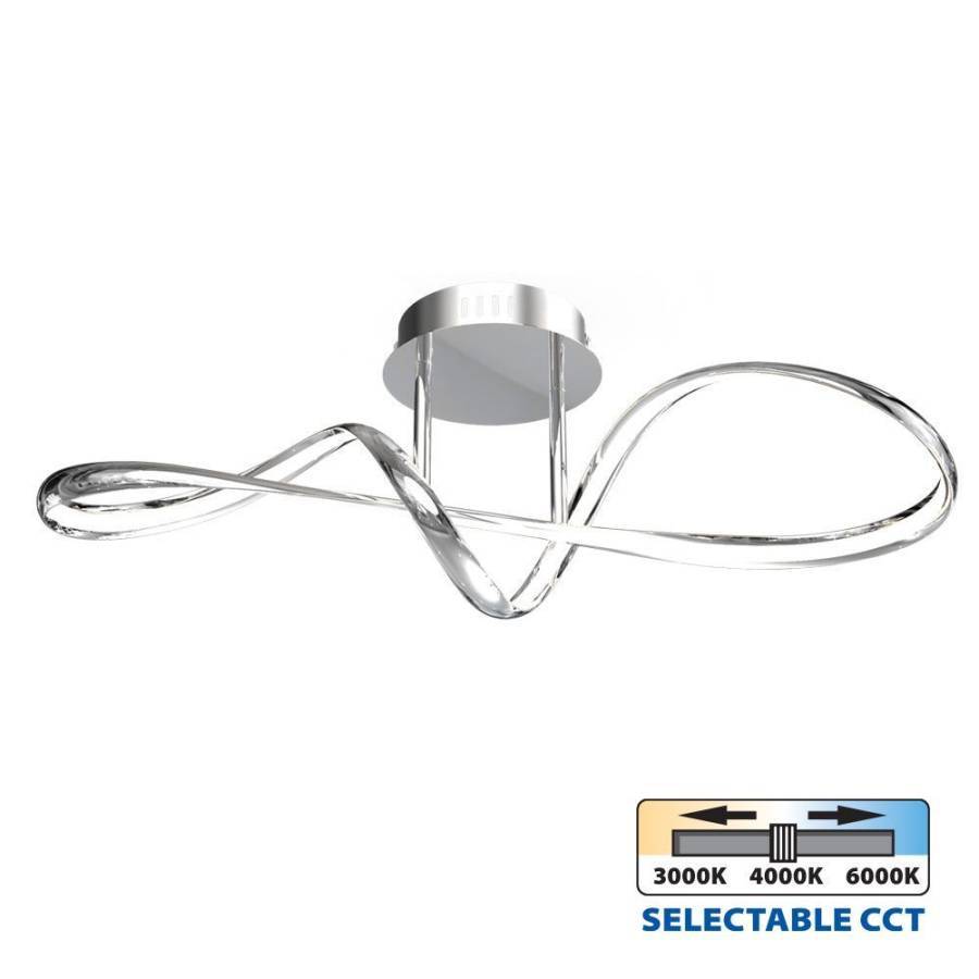Φωτιστικό Οροφής Eternity LED 36W CCT-Switch Χρώμιο