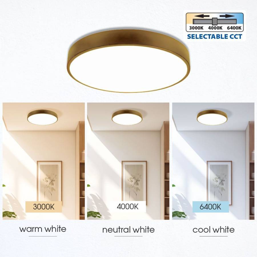Φωτιστικό Οροφής Luka LED 35W CCT-Switch Χρυσό
