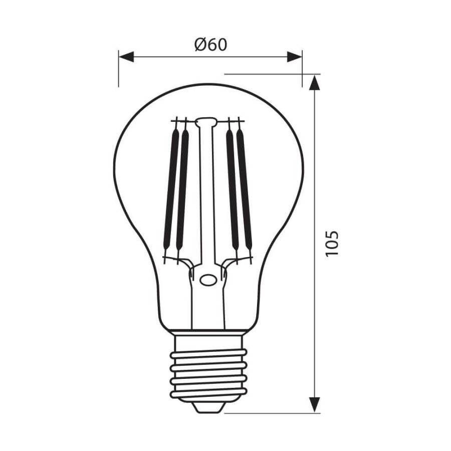 Λάμπα FILAMENT FLICK LED AF60 6W E27 4000K