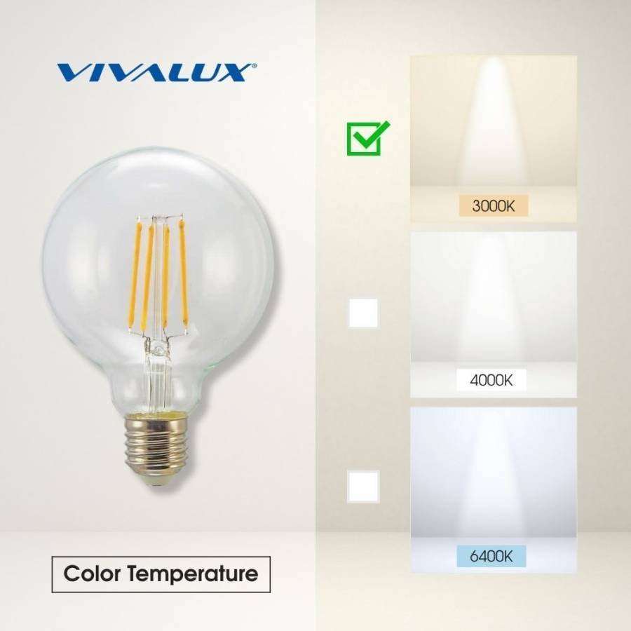 Λάμπα FILAMENT FLICK GLOBO LED GGF125 8W E27 3000K
