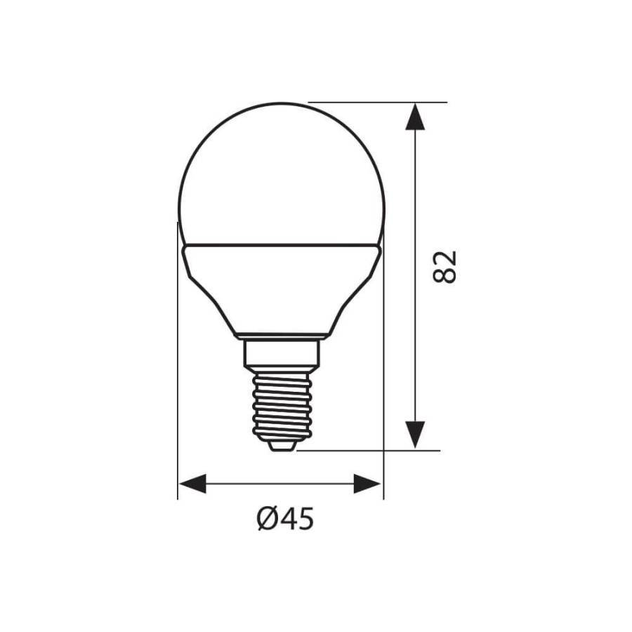 Λάμπα LED Σφαιρική E14 6W 3000K 470Lm