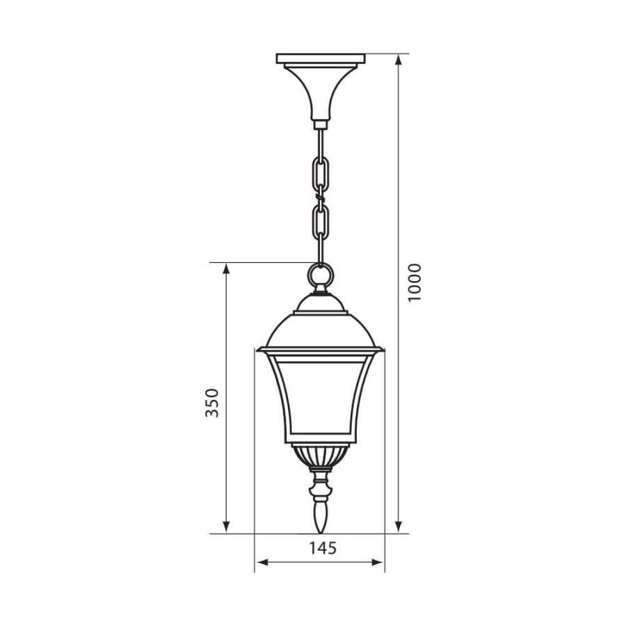 Φανάρι Κρεμαστό Ε27 Antique-Silver IP44