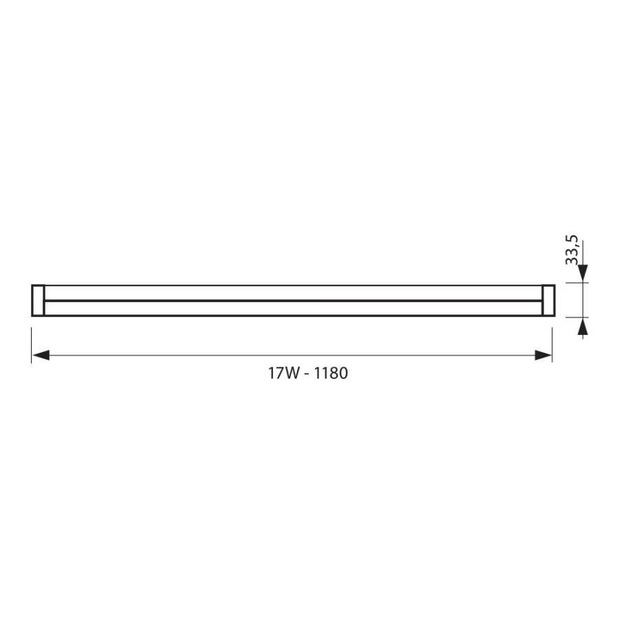 Γραμμικό Φωτιστικό SPICA LED T5 17W 4000Κ 1180mm