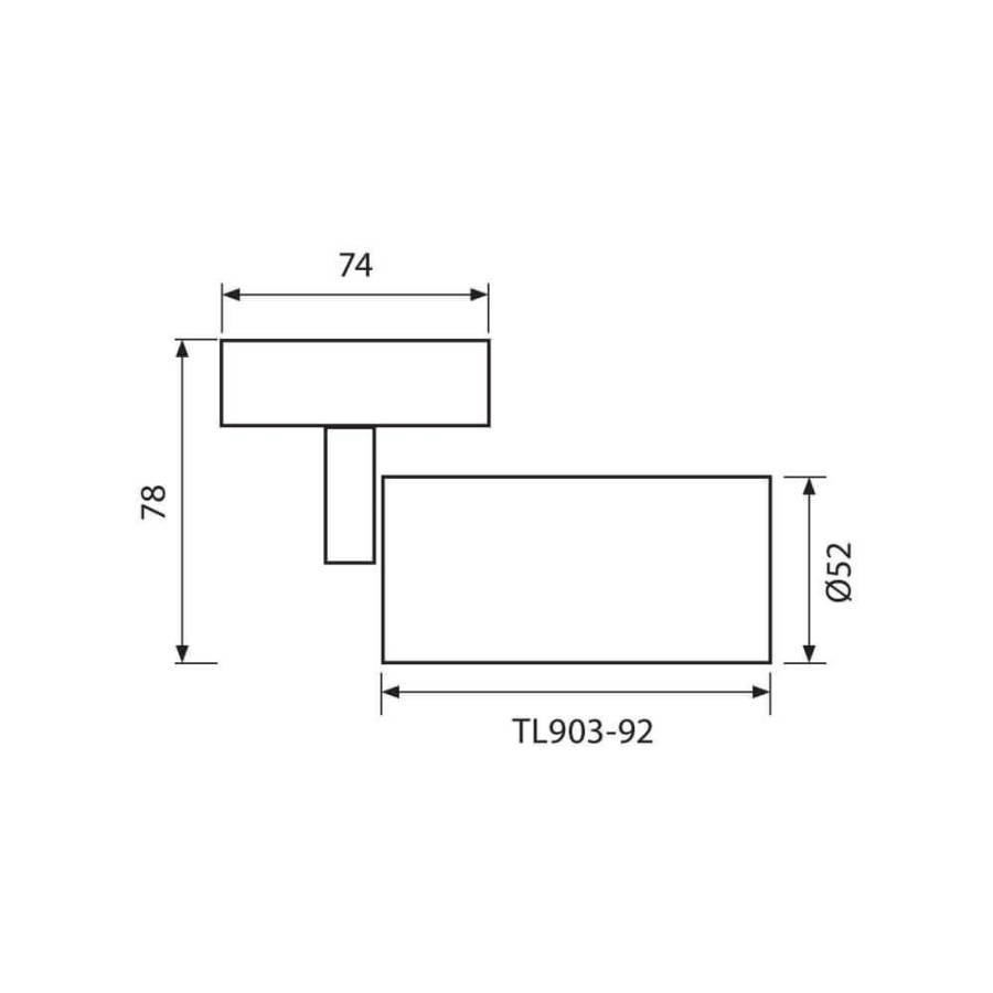 Σποτ Ράγας GU10 LUX TL903 92mm Λευκό