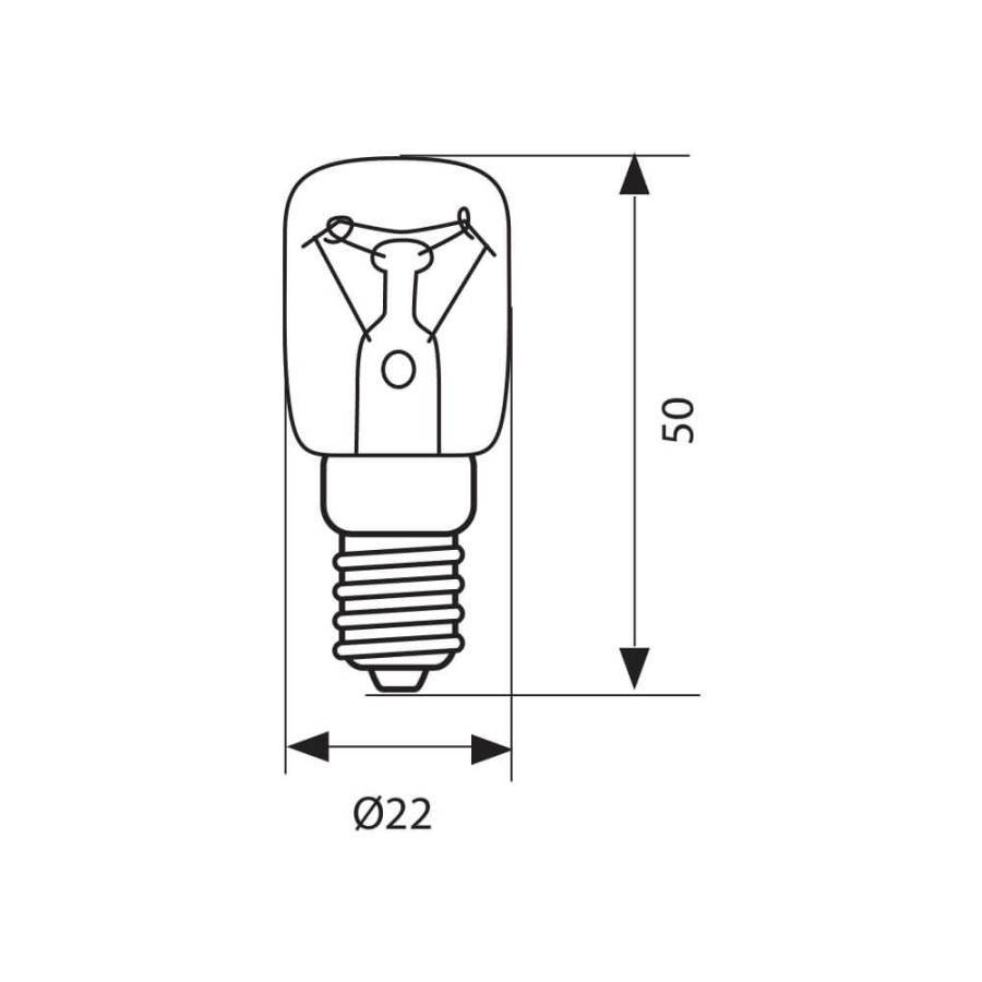 Λάμπα Φούρνου 15W E14 300°C