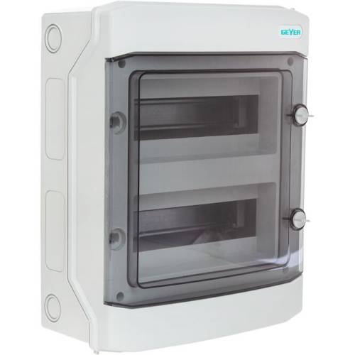 Πίνακας επίτοιxος VW 2x12θ διάφανη πόρτα IP65