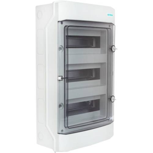 Πίνακας επίτοιxος VW 3x12θ διάφανη πόρτα IP65