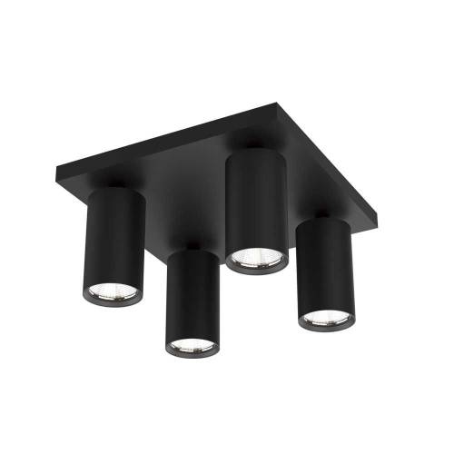 Φωτιστικό Οροφής SP714-4SQ Lux 4xGU10 Μαύρο