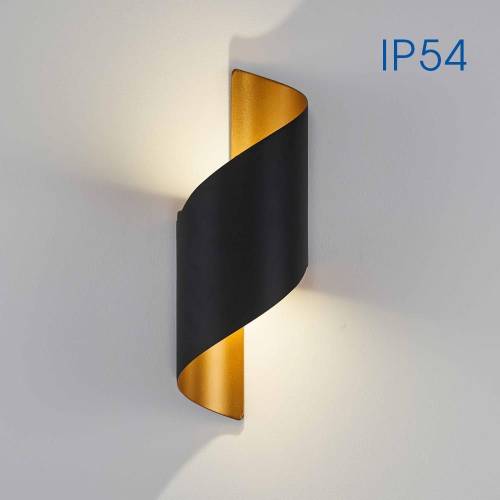 Φωτιστικό Apollo LED Up-Down 2x5W 4000K Black/Gold IP54