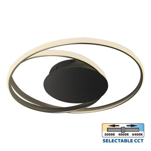 Φωτιστικό Οροφής Odeon LED 38W CCT-Switch 1840Lm Μαύρο