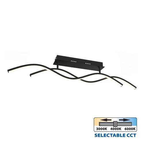 Φωτιστικό Οροφής Solut LED 27W CCT-Switch Μαύρο